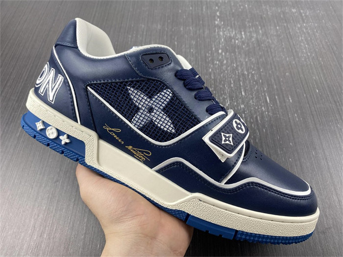Luis Vitton Trainer Navy Mesh  1A9DEG