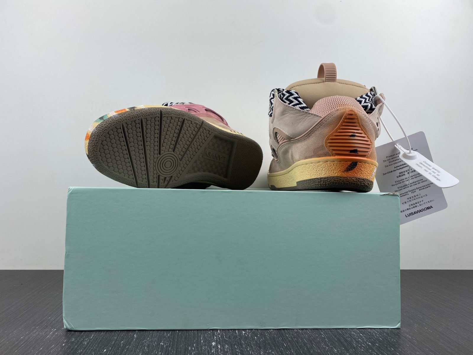 Lanvon Leather Curb Gallery Dept. Pale Pink Multi FW-SKDK02-DRGD-P22B5S0