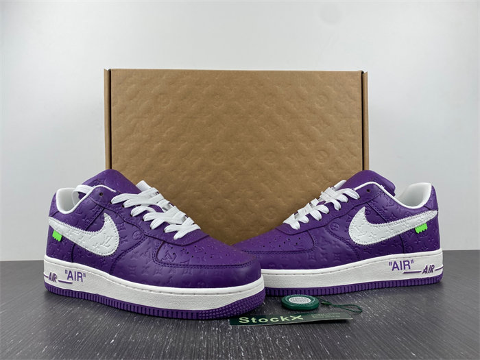 Luis Vitton Nike Air Force 1 Low By Purple White