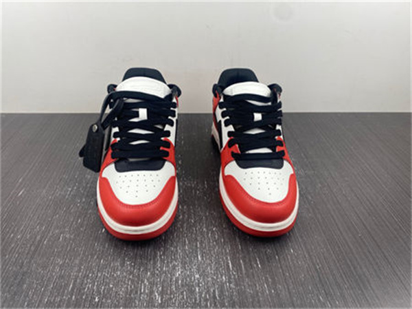 OFF-WHITE Out Of Office OOO Low Tops Black White Red OMIA189S22LEA0012510