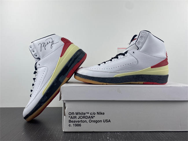 Air Jordan 2 x Off White HighWhite Red DJ4375-101