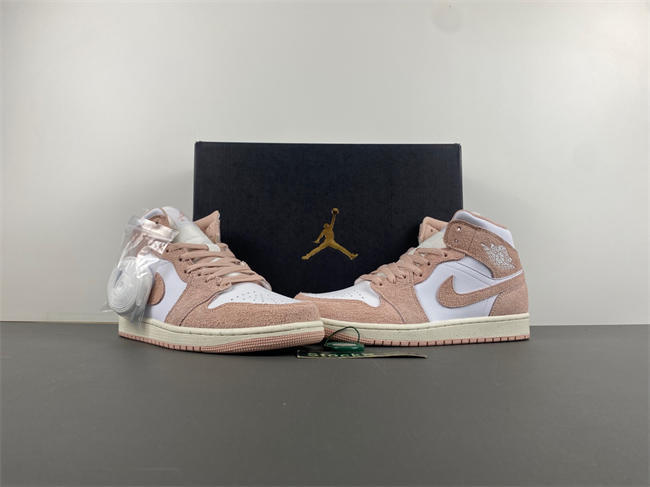 AIR JORDAN 1 MID SE "LEGEND PINK" GS SHOES  FN7432-161